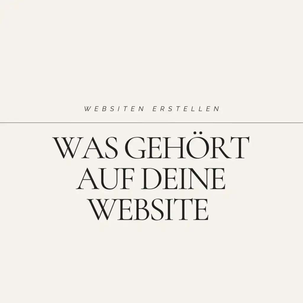 Sieben Elemente die jede Website braucht
