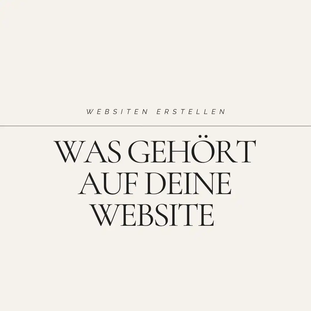 Was gehört auf deine Website