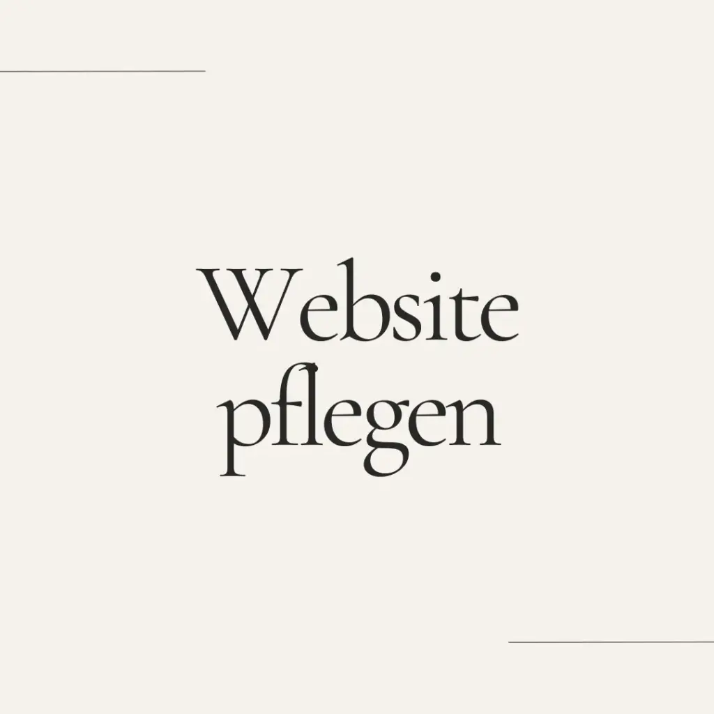 Website pflegen