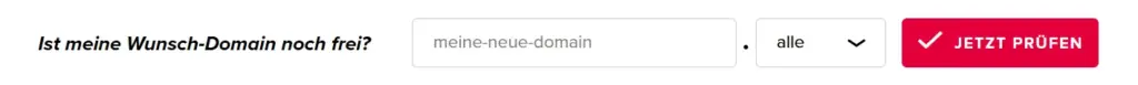Auszug von: Domain noch Frei Check beim Hosting Anbieter All-inkl