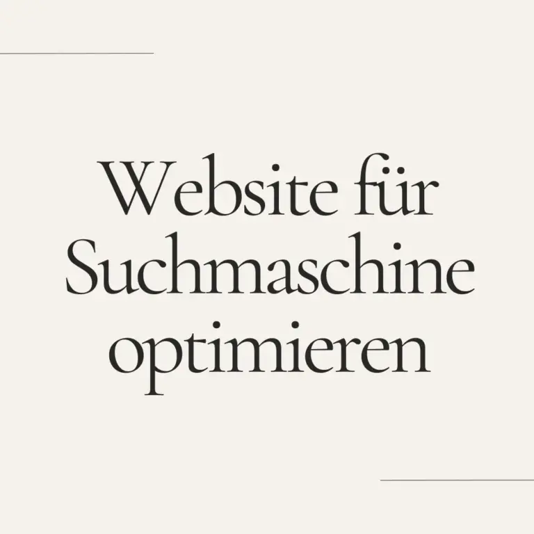 Website für Suchmaschine optimieren