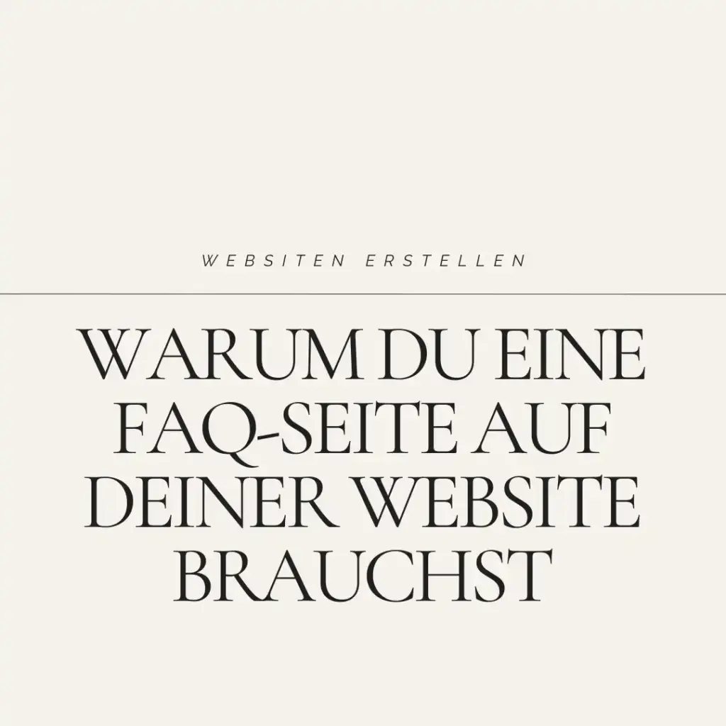 FAQ Seite auf deiner Website