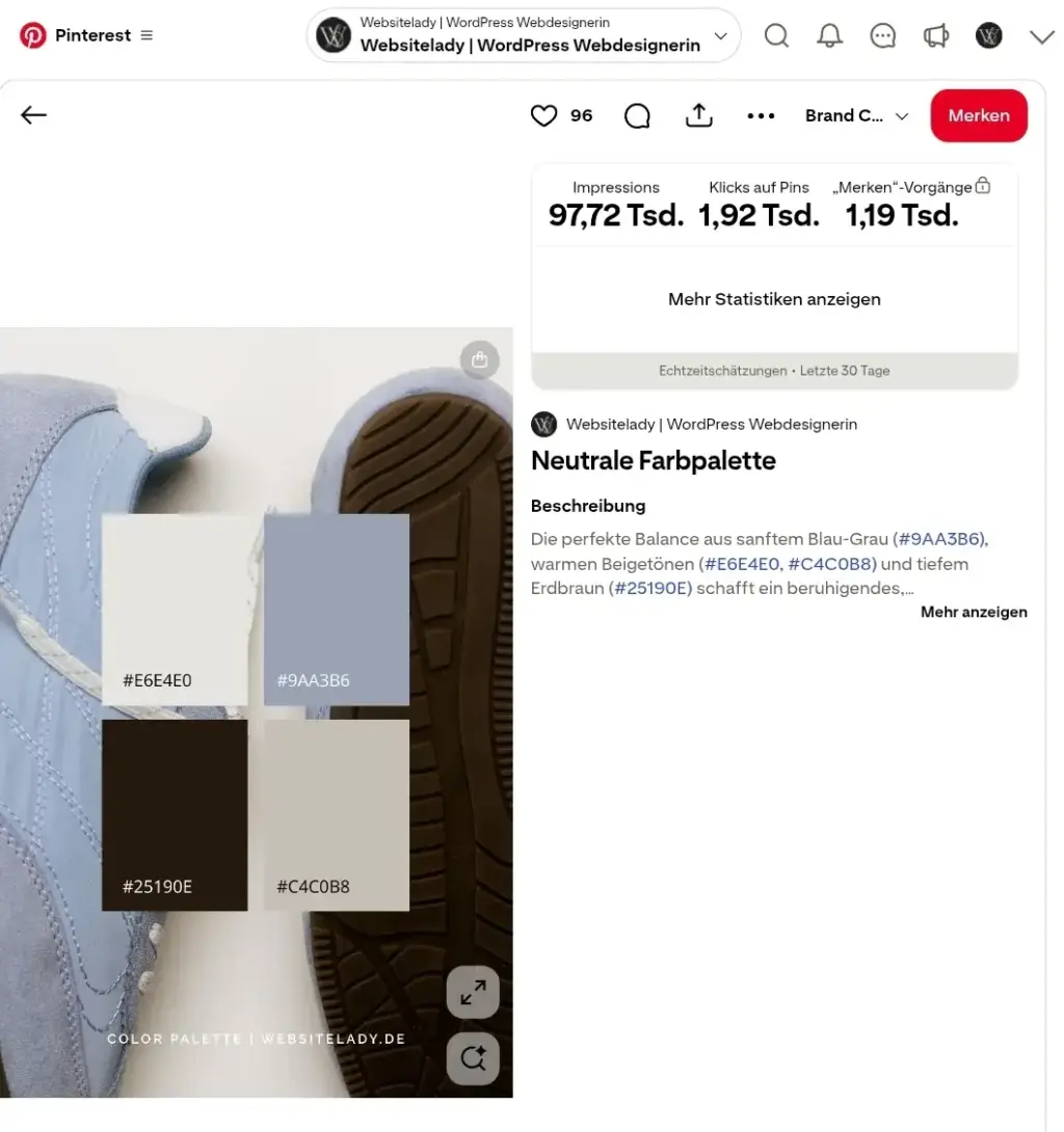 Trendfarbe-Cool-Blue-Blaue Farbpalette