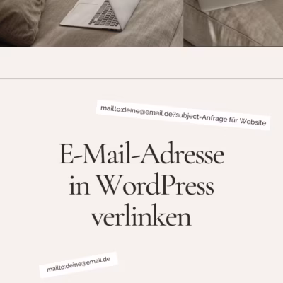 E-Mail-Adresse in WordPress verlinken