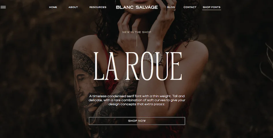 website tools-fonts-Blanc Salváge